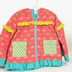 Matilda Jane Girls Umbrella Print Rain Jacket Size 4